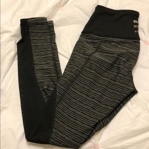90 Degree High Waisted Leggings with Mesh